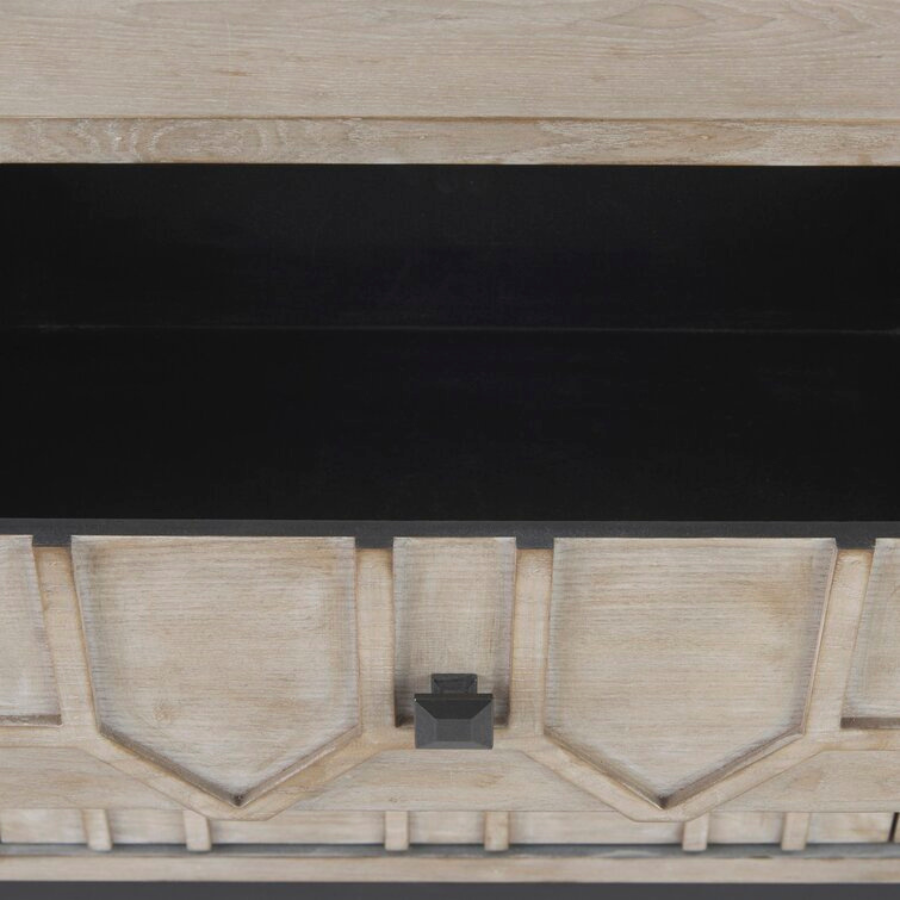 Elegant Smoke Grey Mango Wood Chest Drawer Sideboard