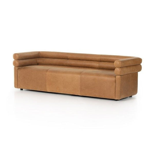 Elina Premium Queen Size Leather Sofa with Solid Wood Frame