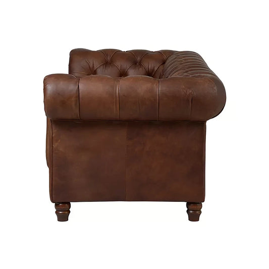 Halo Earle Chesterfield Grand 4 Seater Leather Sofa