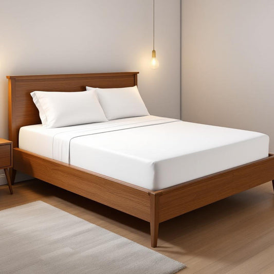 Premium 300TC Pure White Cotton Satin Flat Sheet Set