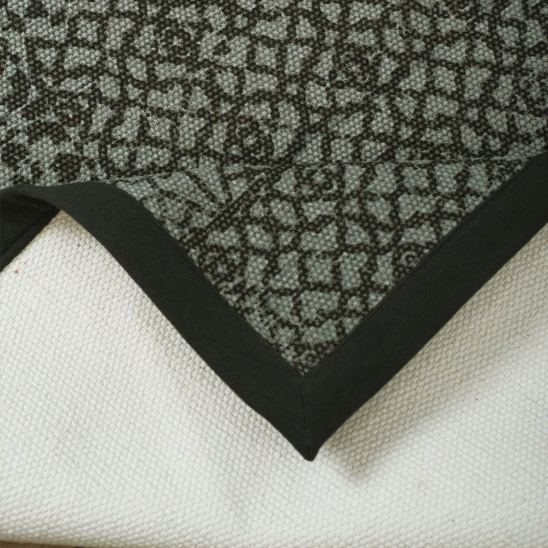 Grey Geometric Cotton Printed Rug Handcrafted 24x36 Inch