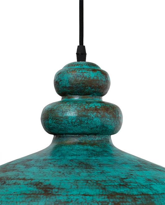 Elegant Handcrafted Brass Pillar Pendant Light with Dual Finish