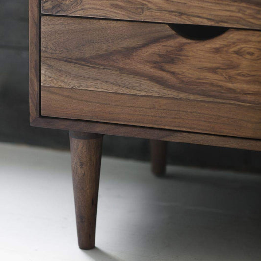 Side Board Cabinet Chest of Drawers for Living Room/Bed Room (Mango Wood 3 Drawers)