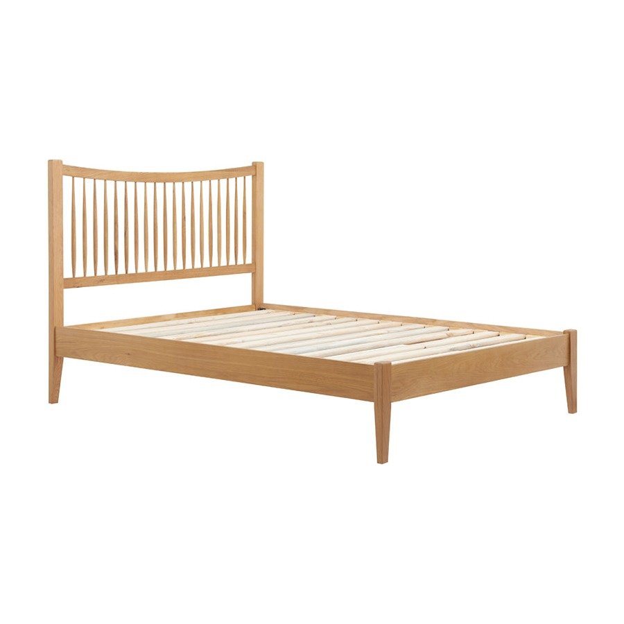 Olivia King Size Mango Wood Bed with Orange Finish