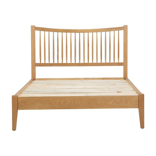 Olivia King Size Mango Wood Bed with Orange Finish