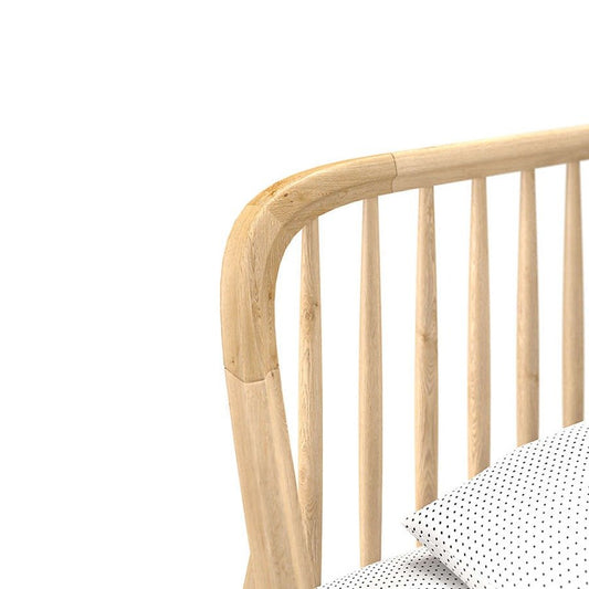 Bodie Premium Mango Wood Spindle Bed for Kids Natural Finish