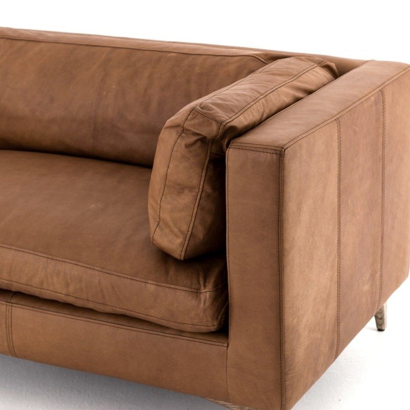 Brooklyn Premium Leather Sofa with Solid Wood & Iron Frame