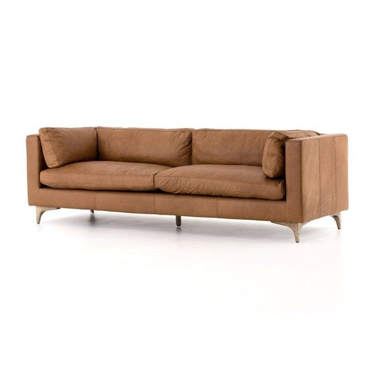 Brooklyn Premium Leather Sofa with Solid Wood & Iron Frame