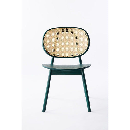 Plum Indigo Blue Seesham Wood Cane Side Chair Indoor Outdoor