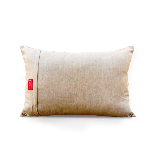 Elegant Flock Sundari Pure Linen Cushion Cover for Living Room