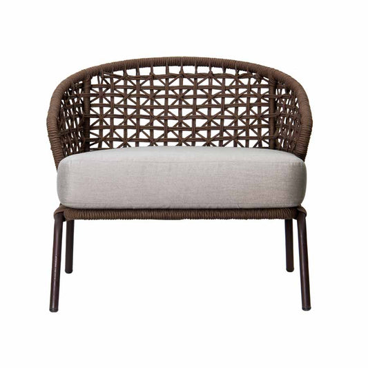 Majorca Outdoor Lounge Chair with Handwoven Marine-Grade Rope & Sunbrella Cushions