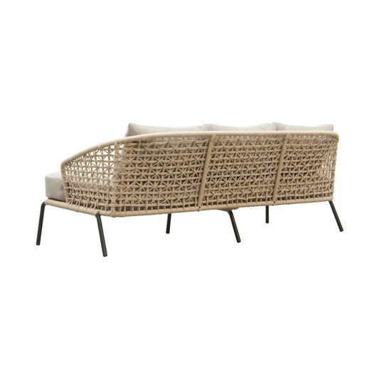 Majorca Luxury Outdoor Sofa: Handwoven Marine Rope, Sunbrella Cushions, Durable Aluminium Frame