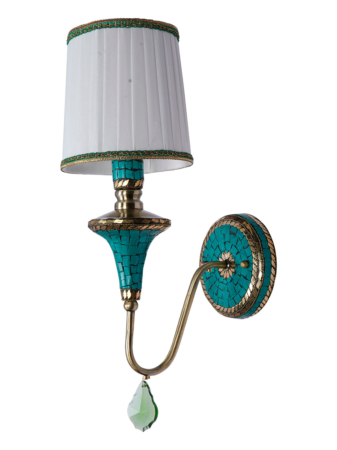 Green Stone Mild Steel 1-Light Wall Sconce – 48.3 cm
