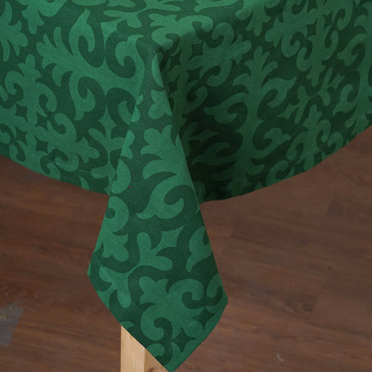 Tropical Green Moroccan Print 100% Cotton Table Cloth