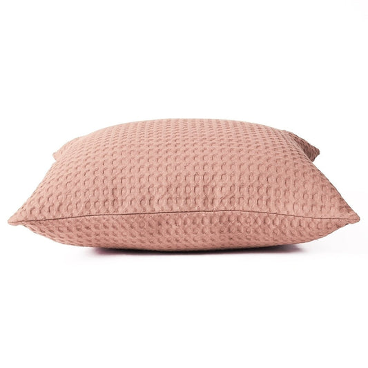 Old Rose Reversible Cotton Waffle Pillow Cover Soft Luxury