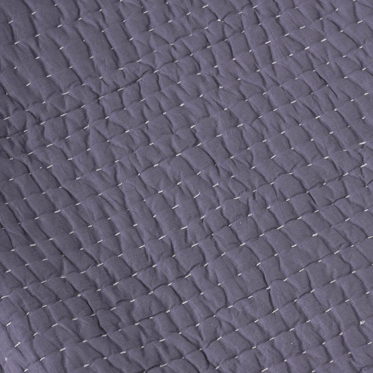 Lavender Hand Quilted Cotton Throw Blanket – Classic Stripe 130×150 cm