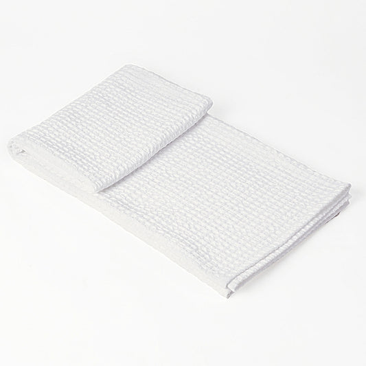 Premium White Waffle Cotton Throw Blanket Soft 50x60 Inch Luxury