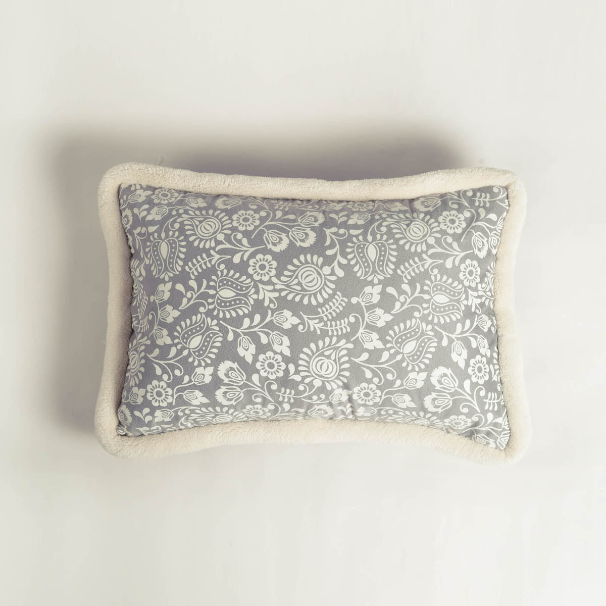 Grey Faux Suede Nordic Printed Cushion Cover – Scandinavian Pillow