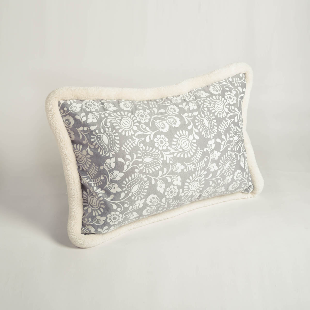 Grey Faux Suede Nordic Printed Cushion Cover – Scandinavian Pillow