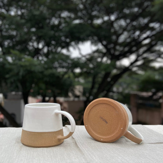 Wheaten Handcrafted Ceramic Coffee Mug Set – Two 250ml Cups