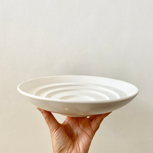 Bavadi Stepped Stoneware Bowl Handcrafted Indian Stepwell Design