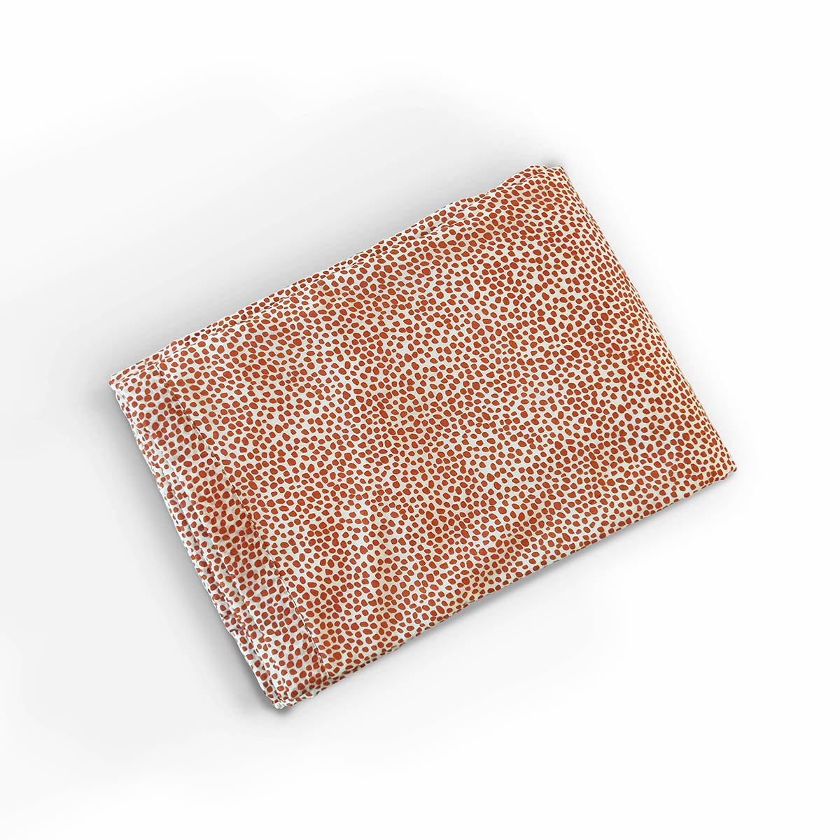 Modern Retro Rust Dot Print Soft Cotton Three-Layer Dohar | Lightweight Blanket | Baby & Single Bed Sizes