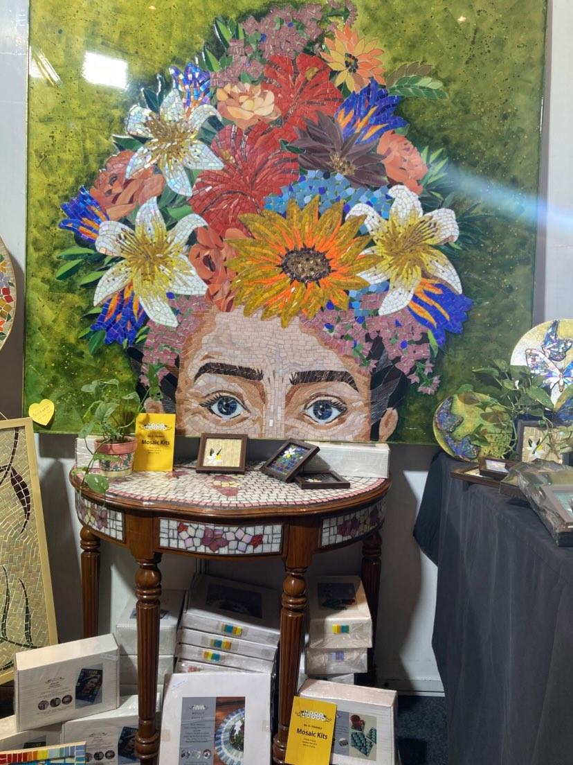 Frida Khalo Glass Mosaic Wall Mural
