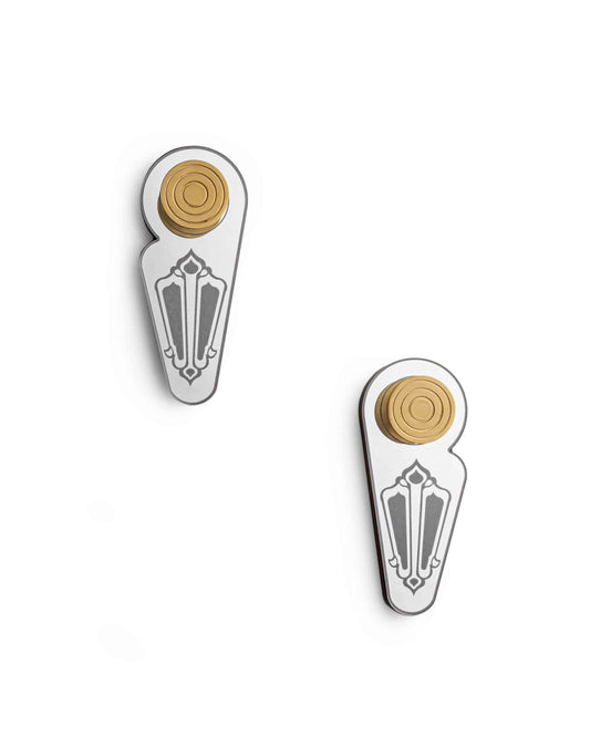 Elegant Mandala Khadau Wall Hook – Handcrafted Brass & Walnut Accent