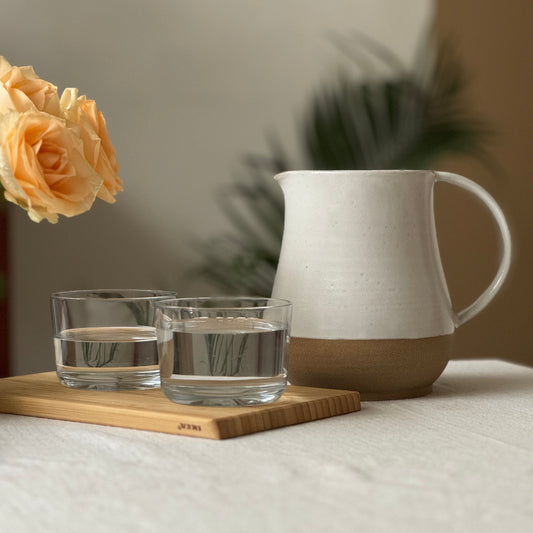 Cascade Handcrafted Ceramic Carafe – Elegant 1000ml Vessel