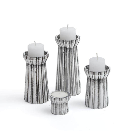 Qutub Silver Candle Stand – Large