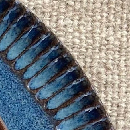 Handcrafted Autumn Whisper Dinner Plate Blue Ivory 26cm