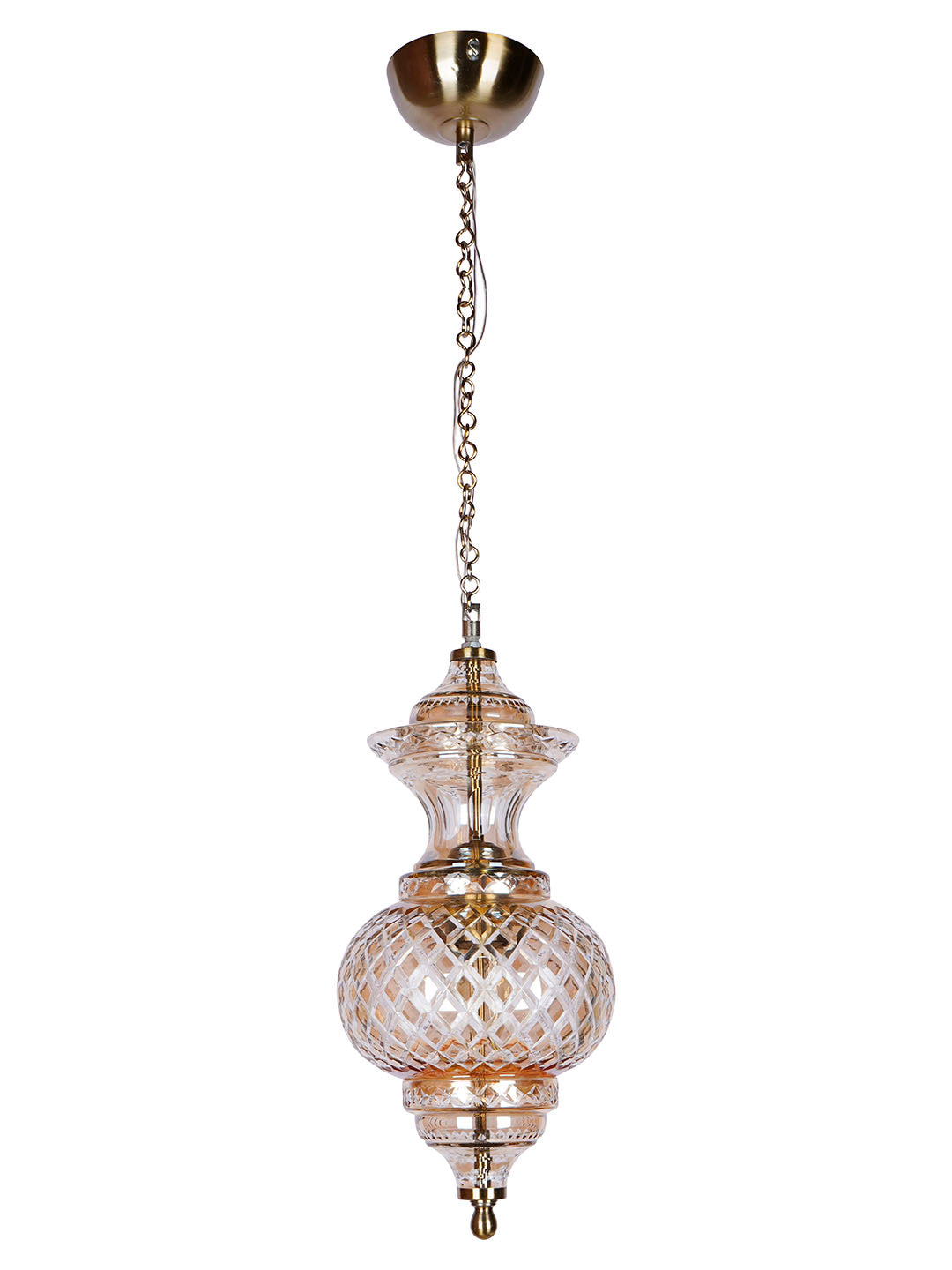 Gold Glass 1-Light Pendant Light – 17.8 cm
