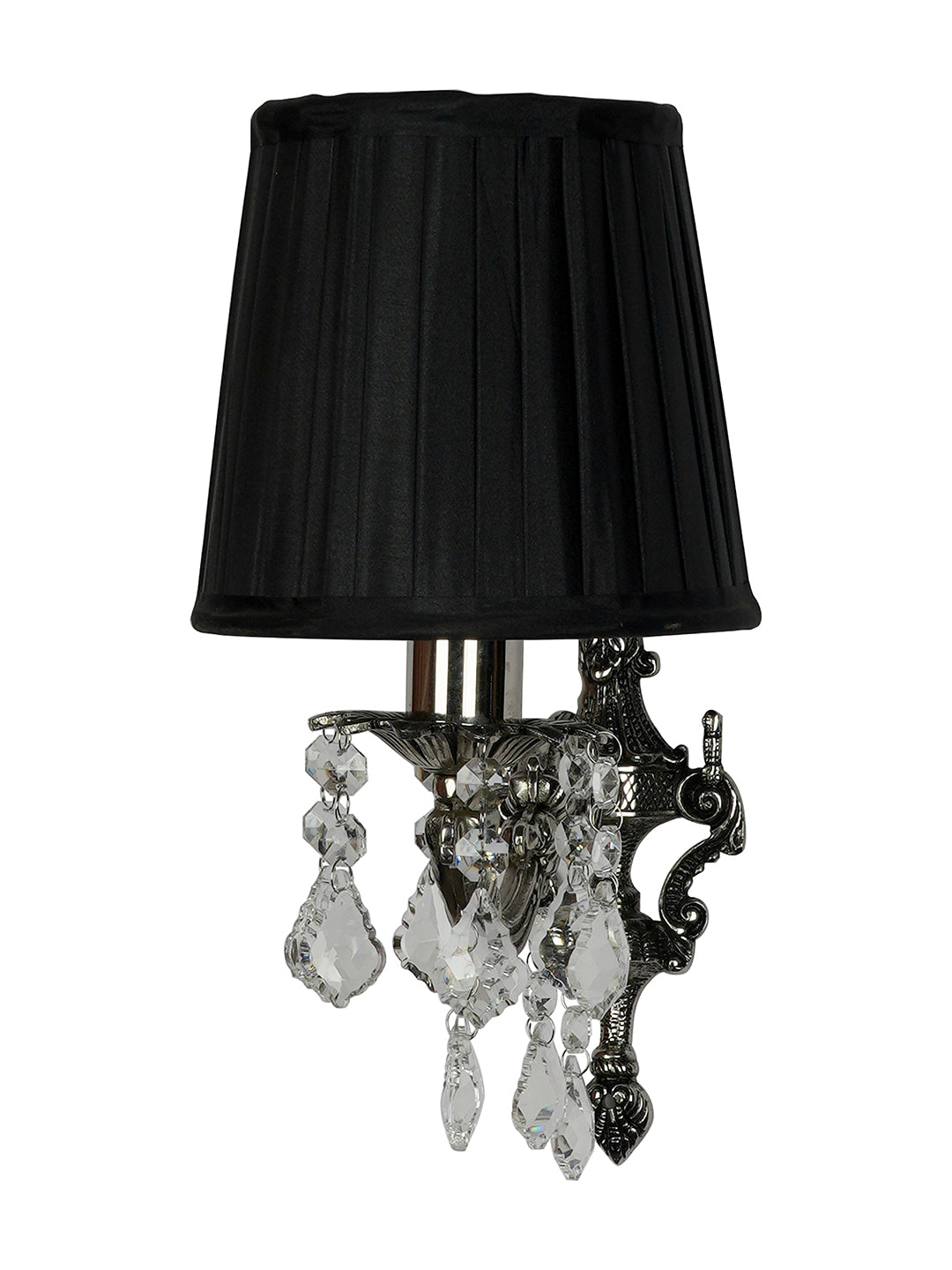 Silver Fabric Brass 1-Light Wall Sconce – 30.5 cm