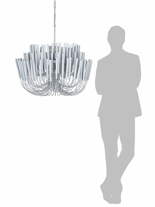 Rustic Off-White Mild Steel 6-Light Chandelier – 76.2 cm