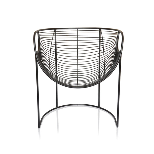 New York Contemporary Glam Metal Accent Chair - Elegant Wireframe Design