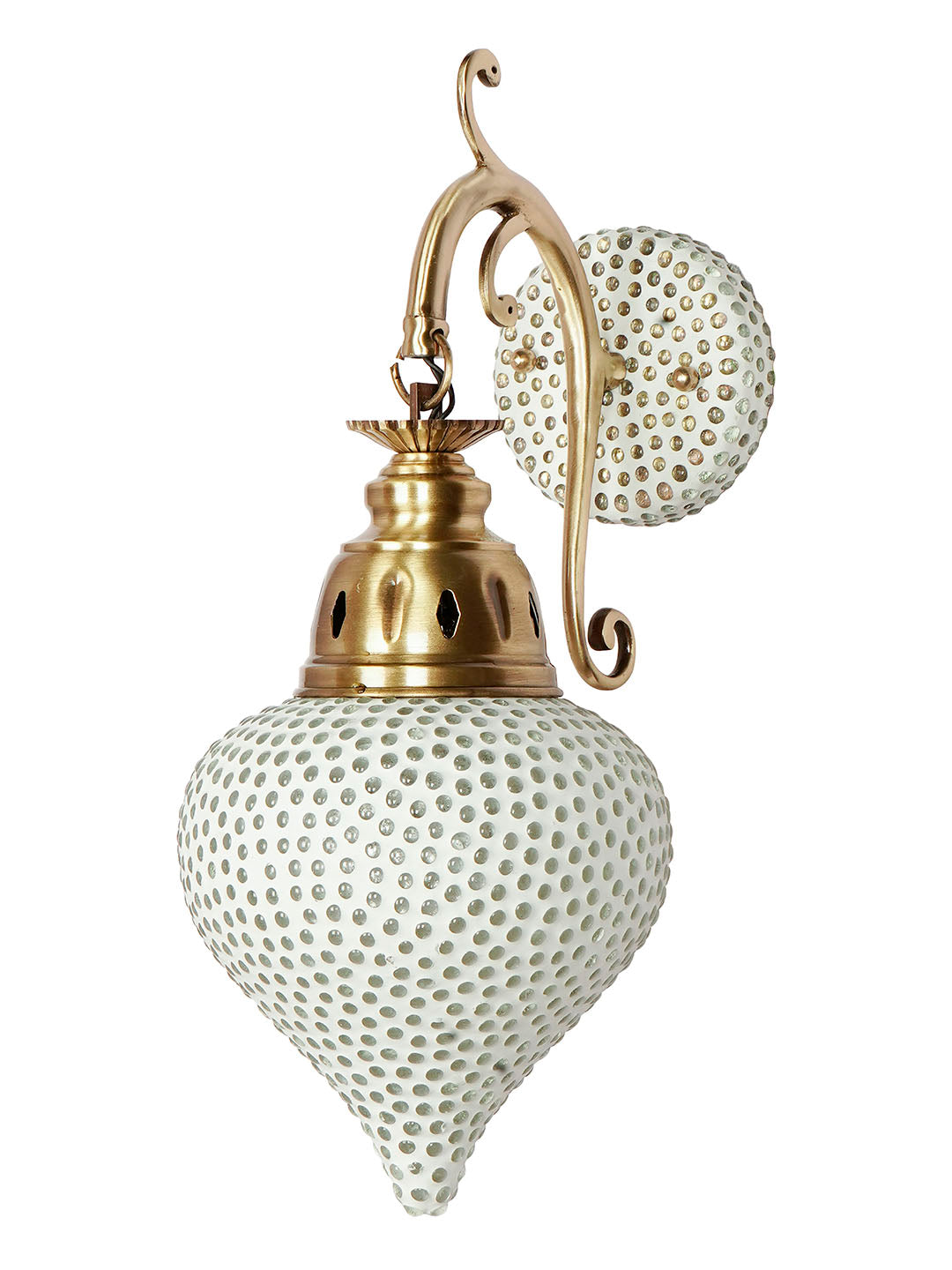 Brass Antique Glass 1-Light Wall Sconce – 41.9 cm