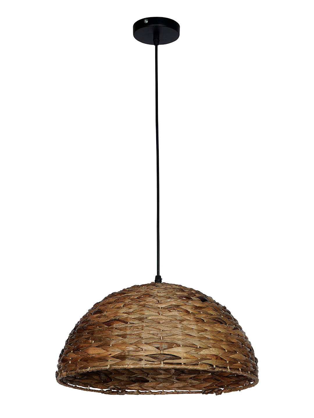 Rustic Natural Sea Grass Woven 1-Light Pendant – 38.1 cm