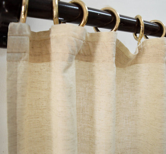 Natural Ecru Flex-Cotton Curtain Panel – Premium Light‑Filtering Fabric
