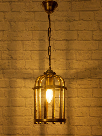 Vintage Inspired Small Birdcage Wall Sconce, Antique Brass Finish Indoor Lighting