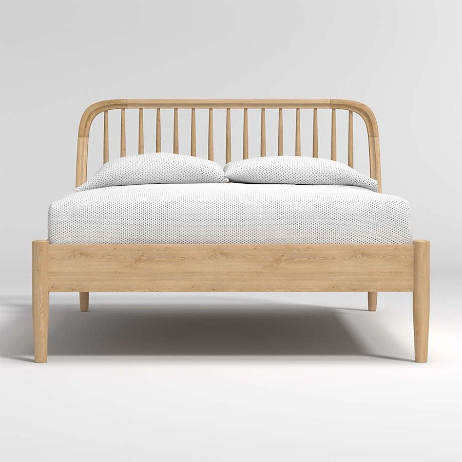 Bodie Mango Wood Spindle Kids Bed with Natural Finish