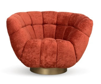 Luxurious Queen Velvet Barrel Armchair - Elegant, Customizable, Metal Base Home Furnishing