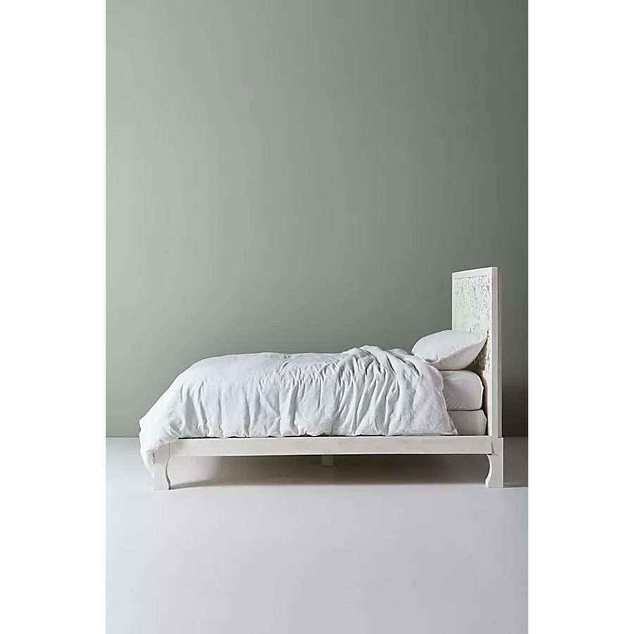 Handcarved Low-Profile King Size Lombok Bed in Mango Wood