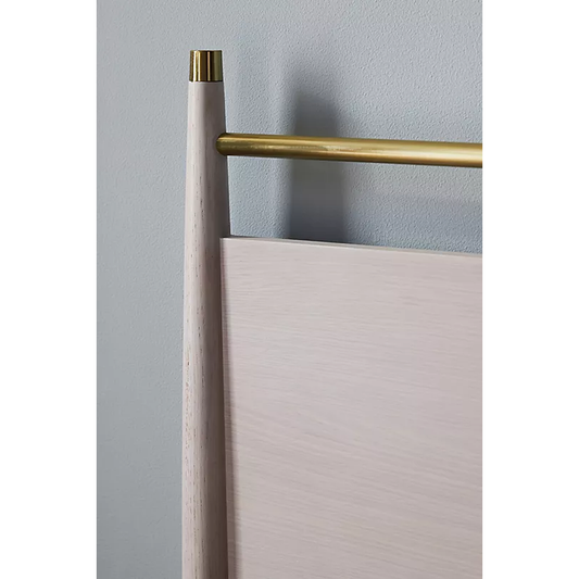 Hemming Bed – King Size Acacia Wood Bed with Purple Pink Finish