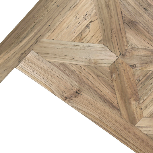 Horna Reclaimed Wood King Size Headboard – White Wash Distressed Finish