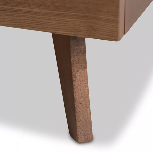 Solomon Premium Acacia Wood Fabric Upholstered King Size Bed