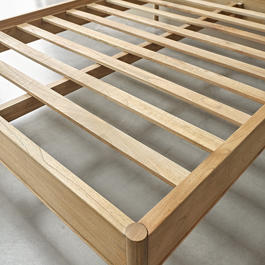 Premium Sandblast Oil Finish Mango Wood Double Bed