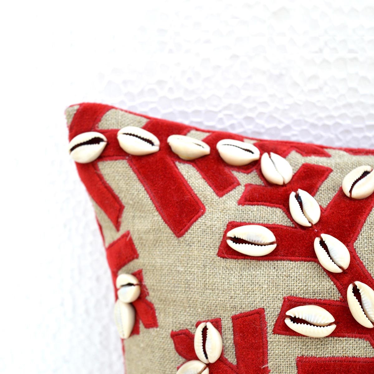Festive Snowflake Velvet Applique Christmas Linen Pillow Cover