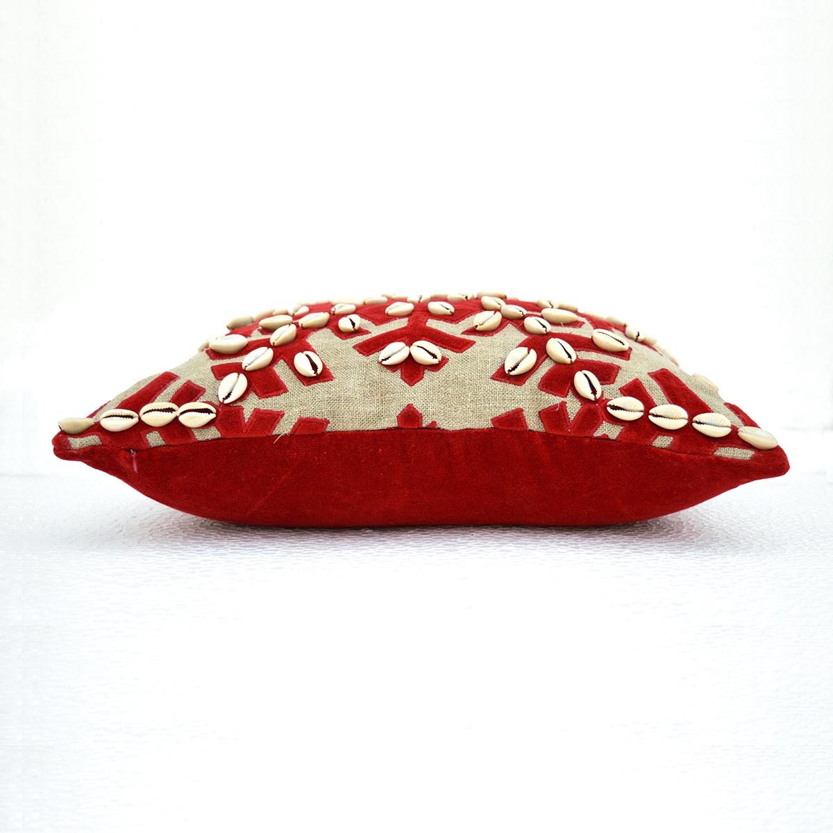 Festive Snowflake Velvet Applique Christmas Linen Pillow Cover