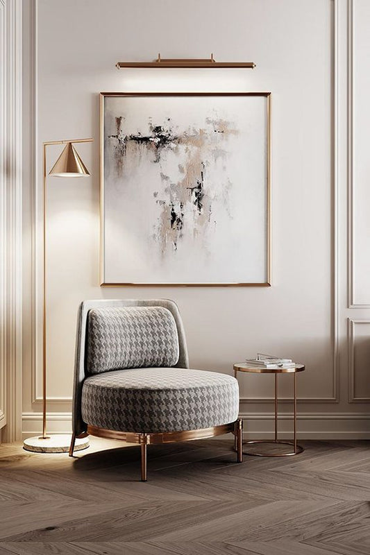 Elegant Nordic Design Armchair with Light Silhouette, Modern Upholstered Living Room Chair