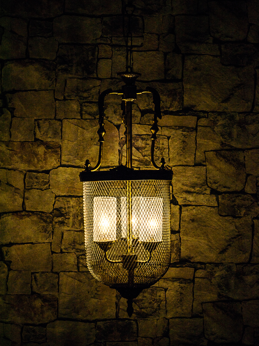 BellJali Gold B HL3 Lattice Portuguese Jar Pendant Light